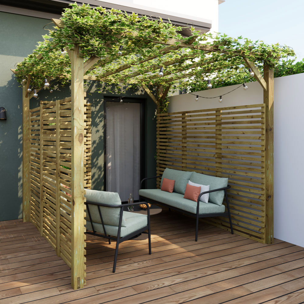 Cerland Ancolie 3 x 3m Wooden Pergola Image 4
