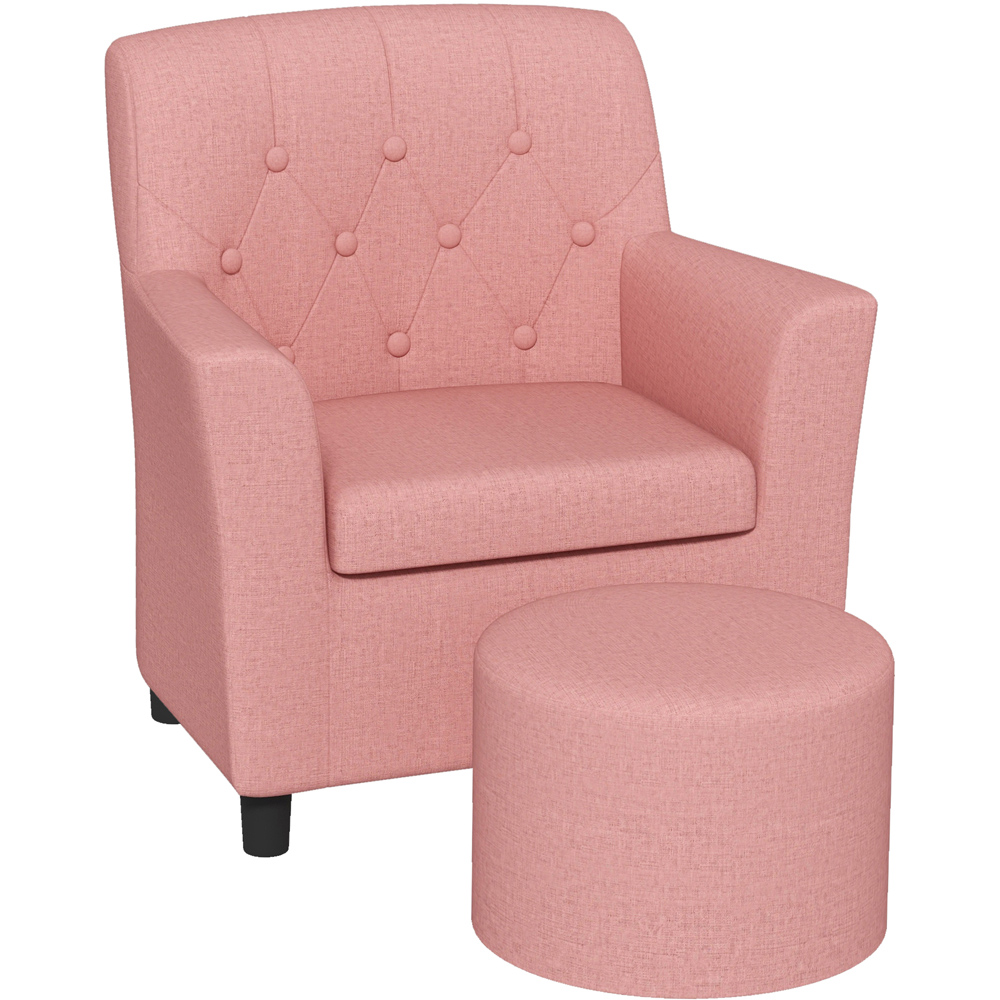 AIYAPLAY Pink Kids Sofa Set with Footrest Image 2