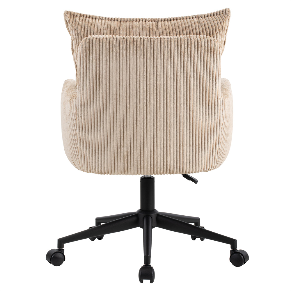 Loft24 Harbour Cream Height Adjustable Corduroy Office Chair Image 6