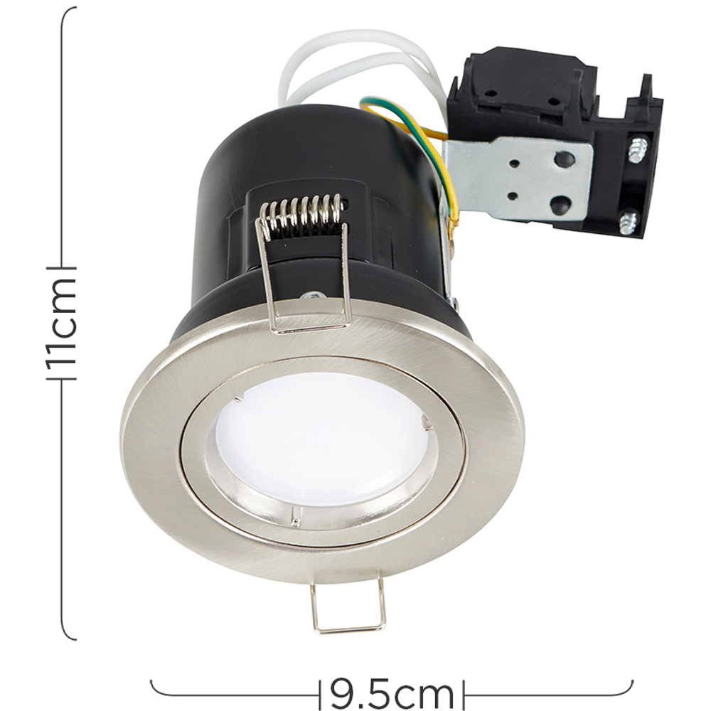ValueLights Brushed Chrome Twist Cool White LED Ceiling Downlight 10 Pack Image 4