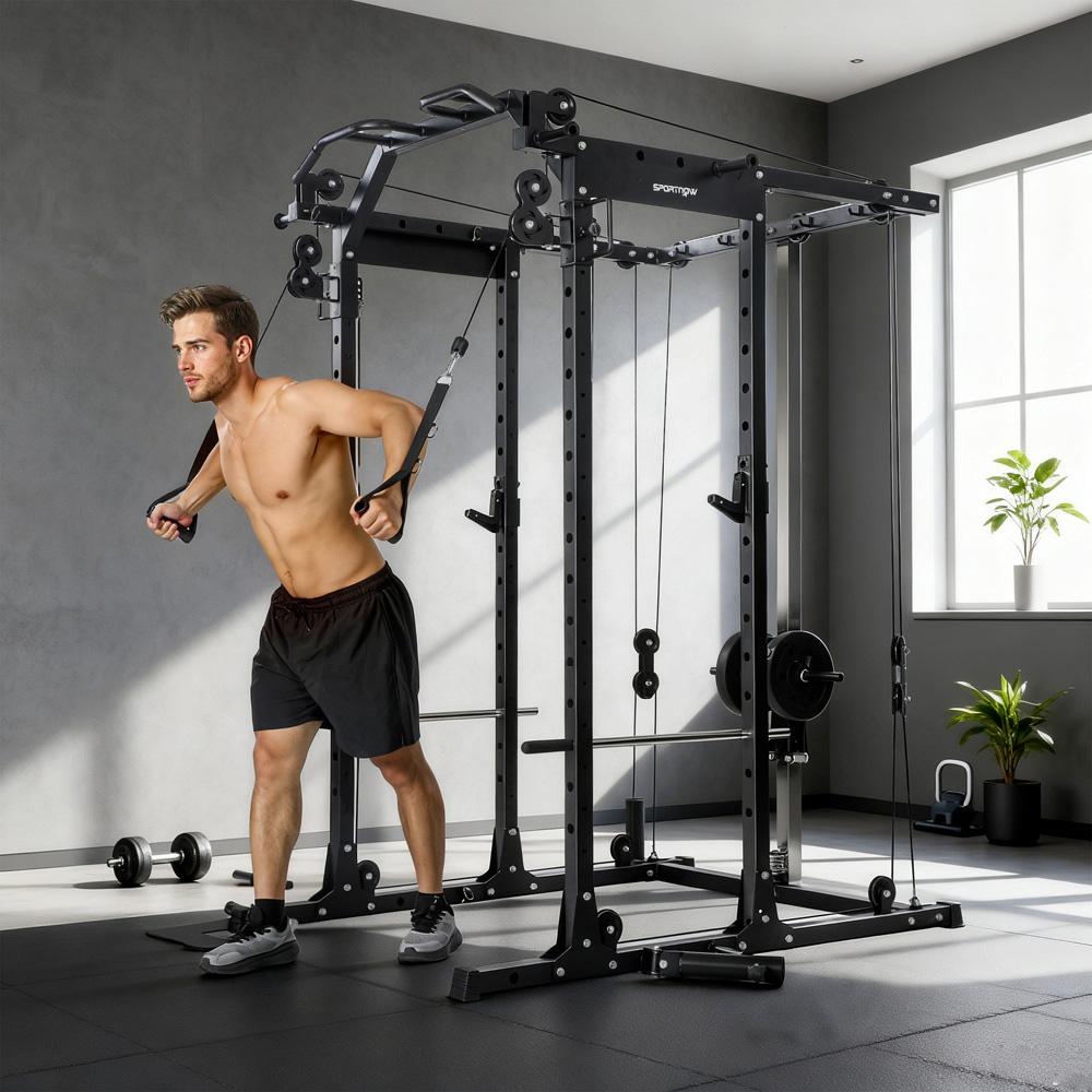 SPORTNOW Cable Crossover Machine with Pulley System Image 2