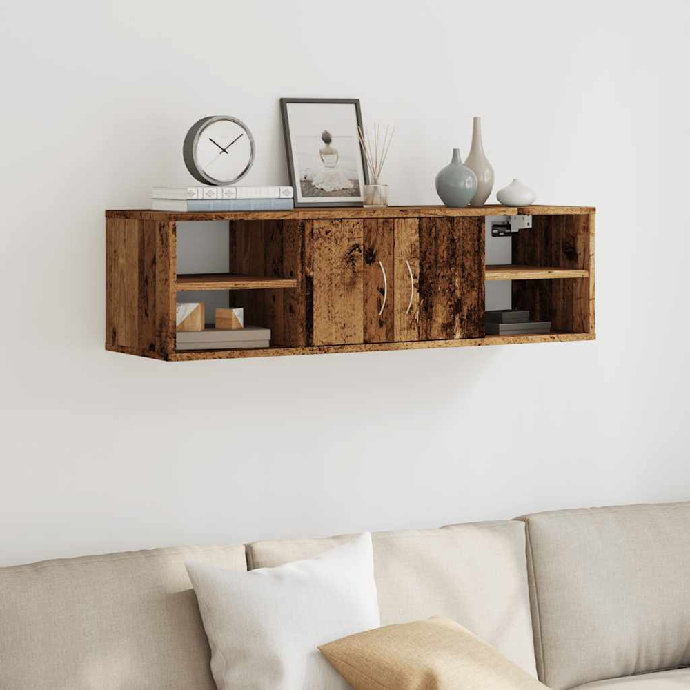 vidaXL 2 Door 4 Shelf Old Wood Wall Cabinet Image 8