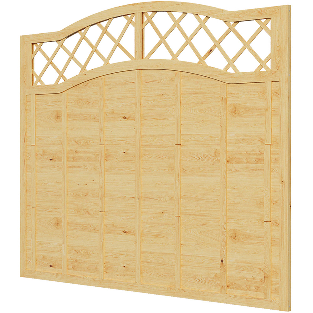Living and Home Arched Lattice Top Wooden Garden Fence Panel 150 x 180cm Image 2
