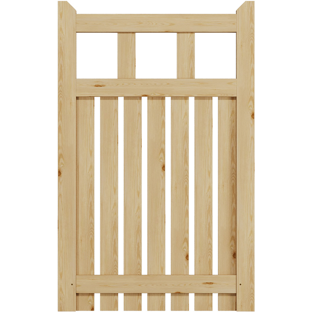 Outdoor Minimalist Nature Wooden Straight-Corner Garden Fence Door, 120 x 76 x 2.5cm Image 1