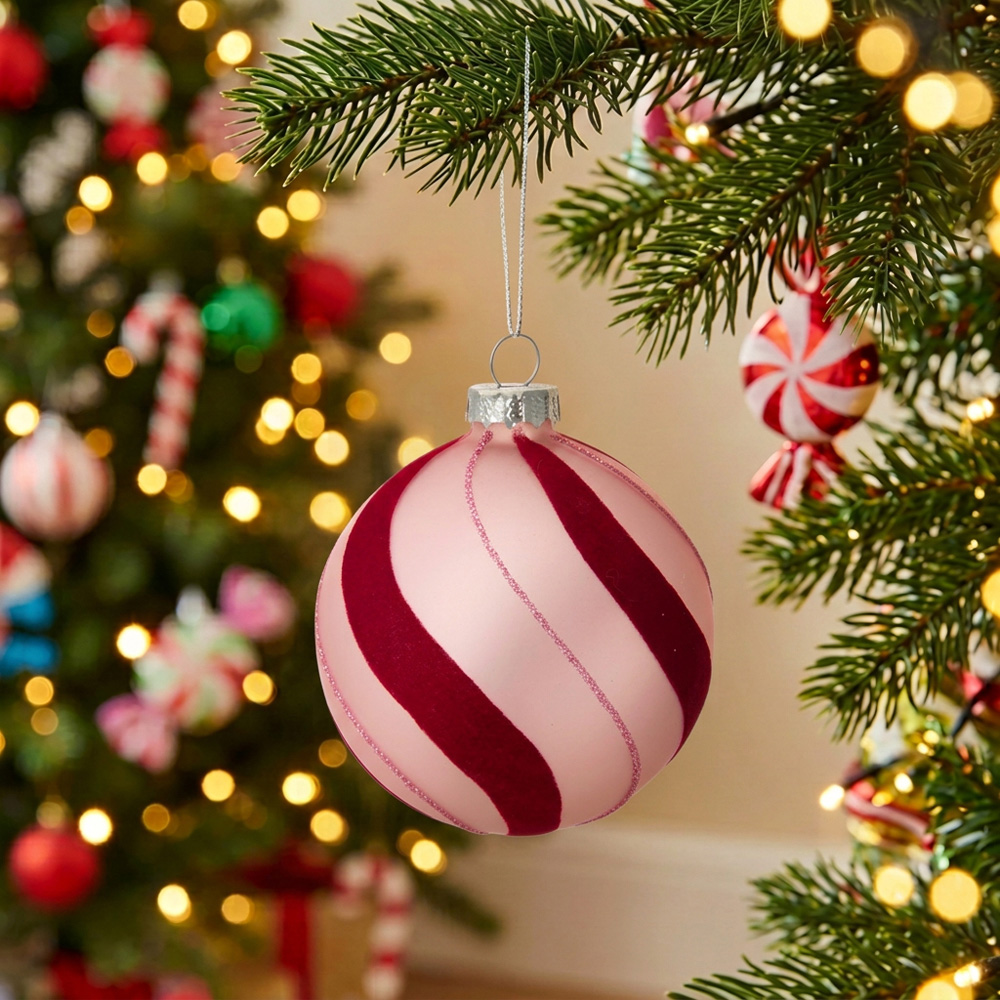 Pink and Red Swirl Bauble Image 2