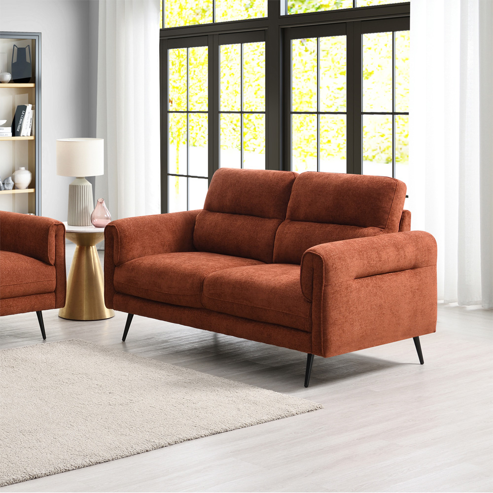 Harlem 2 Seater Rust Sofa Image 4