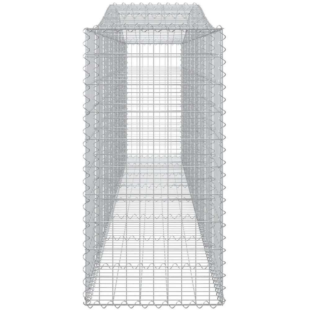 vidaXL Silver Galvanised Iron Arched Gabion Basket 400 x 50 x 100/120cm 15 Pack Image 3