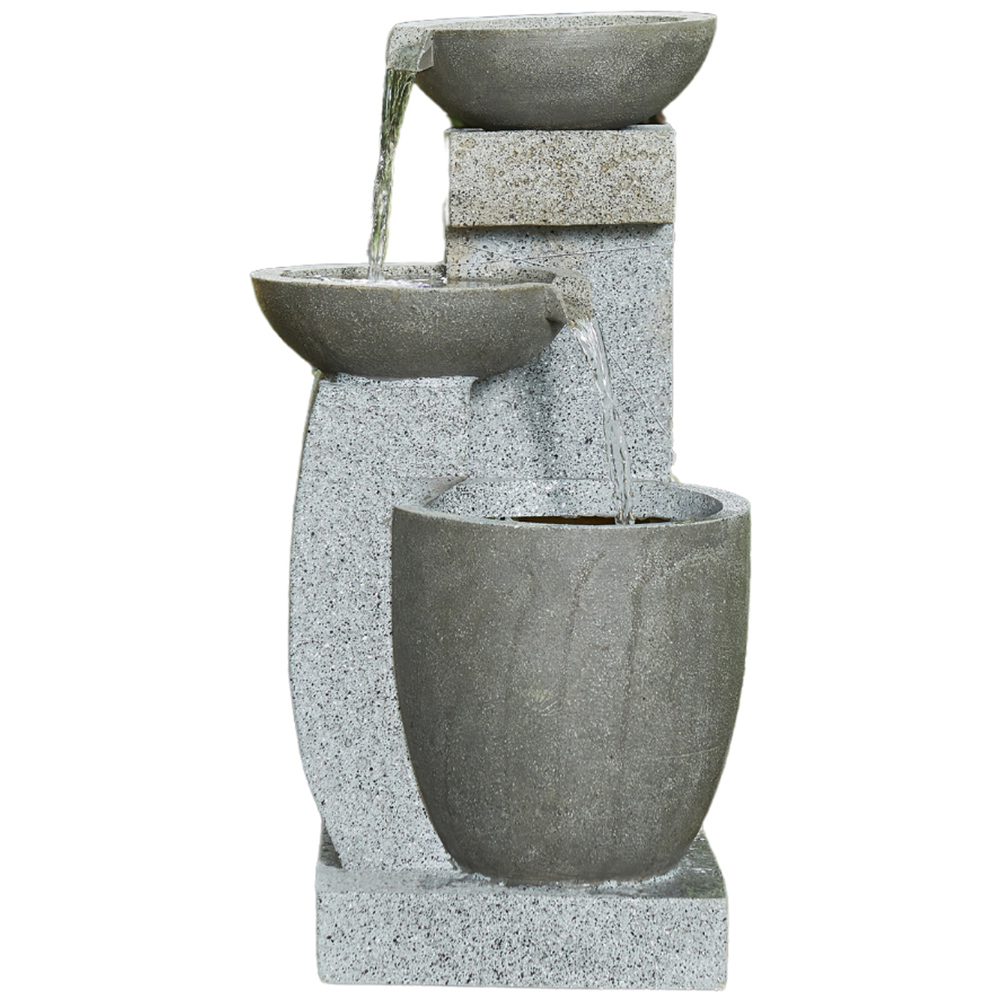 Vossmoon Harmonia 3 Tier LED Cascade Garden Water Fountain Image 1