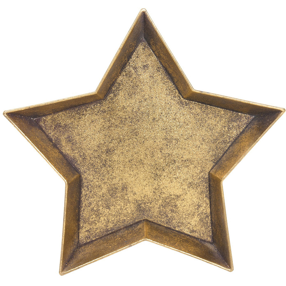 Metal Star Shaped Tray Gold Image 5