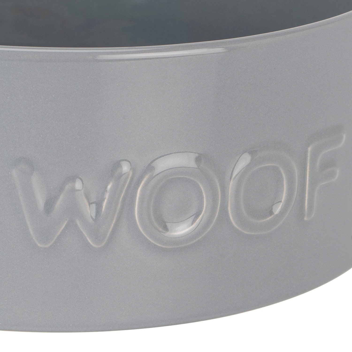 Clever Paws Grey Ceramic Medium Pet Bowl Image 4