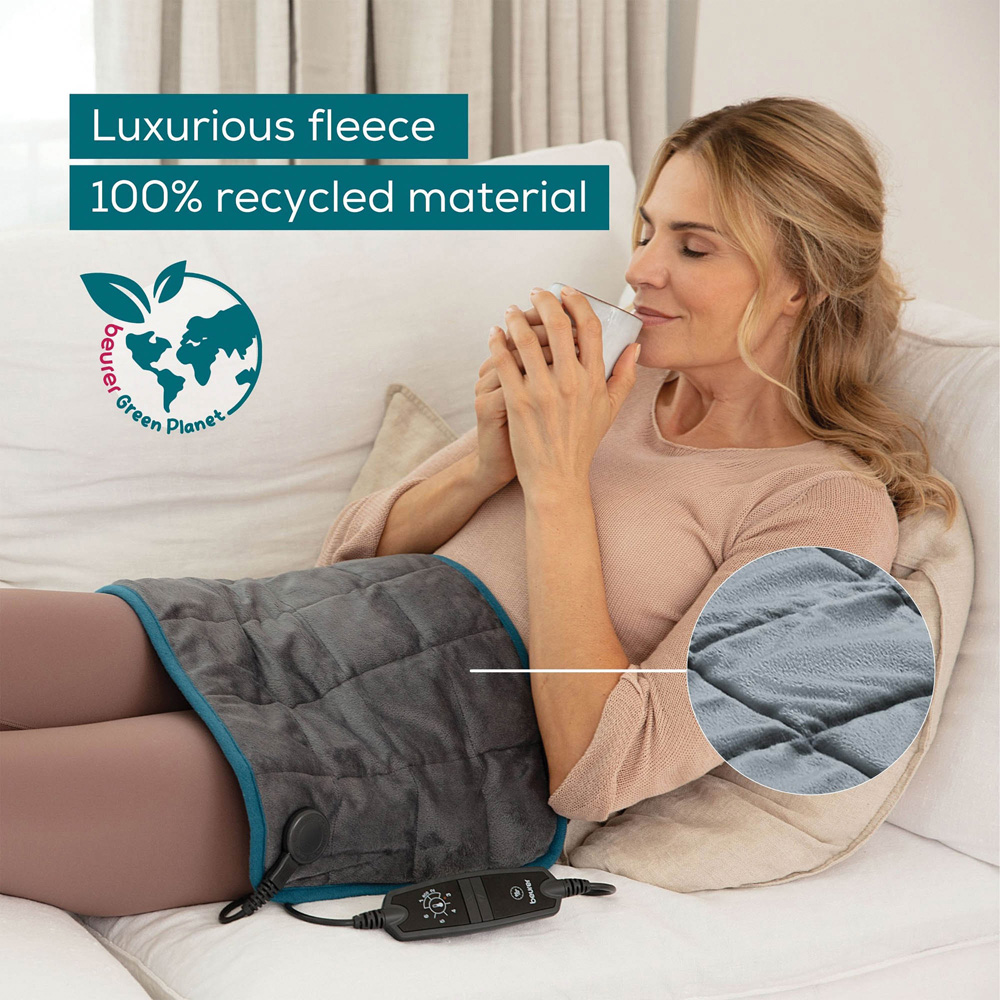 Beurer Premium Green Planet Grey Cosy Weighted Heat Pad with Controller 180 x 130cm Image 5