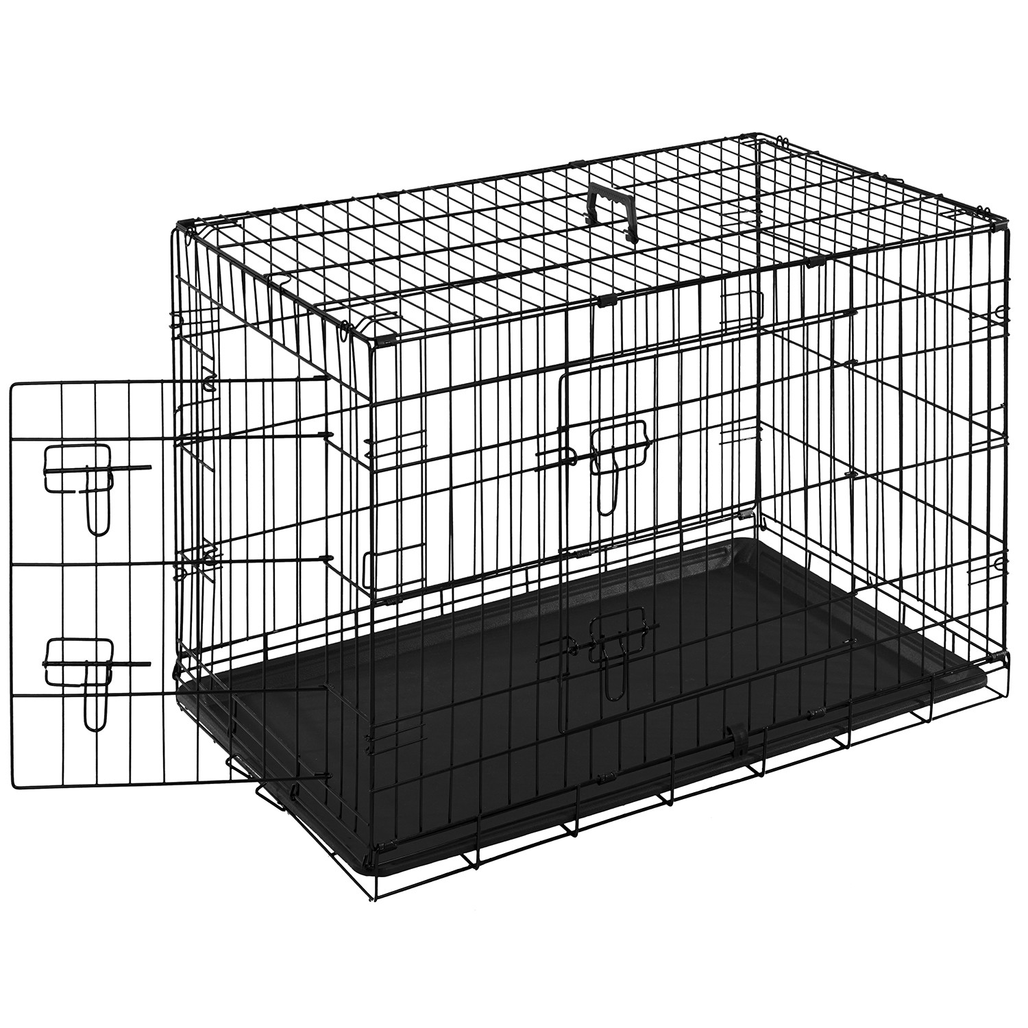 Clever Paws Small Black Dog Crate Image 2