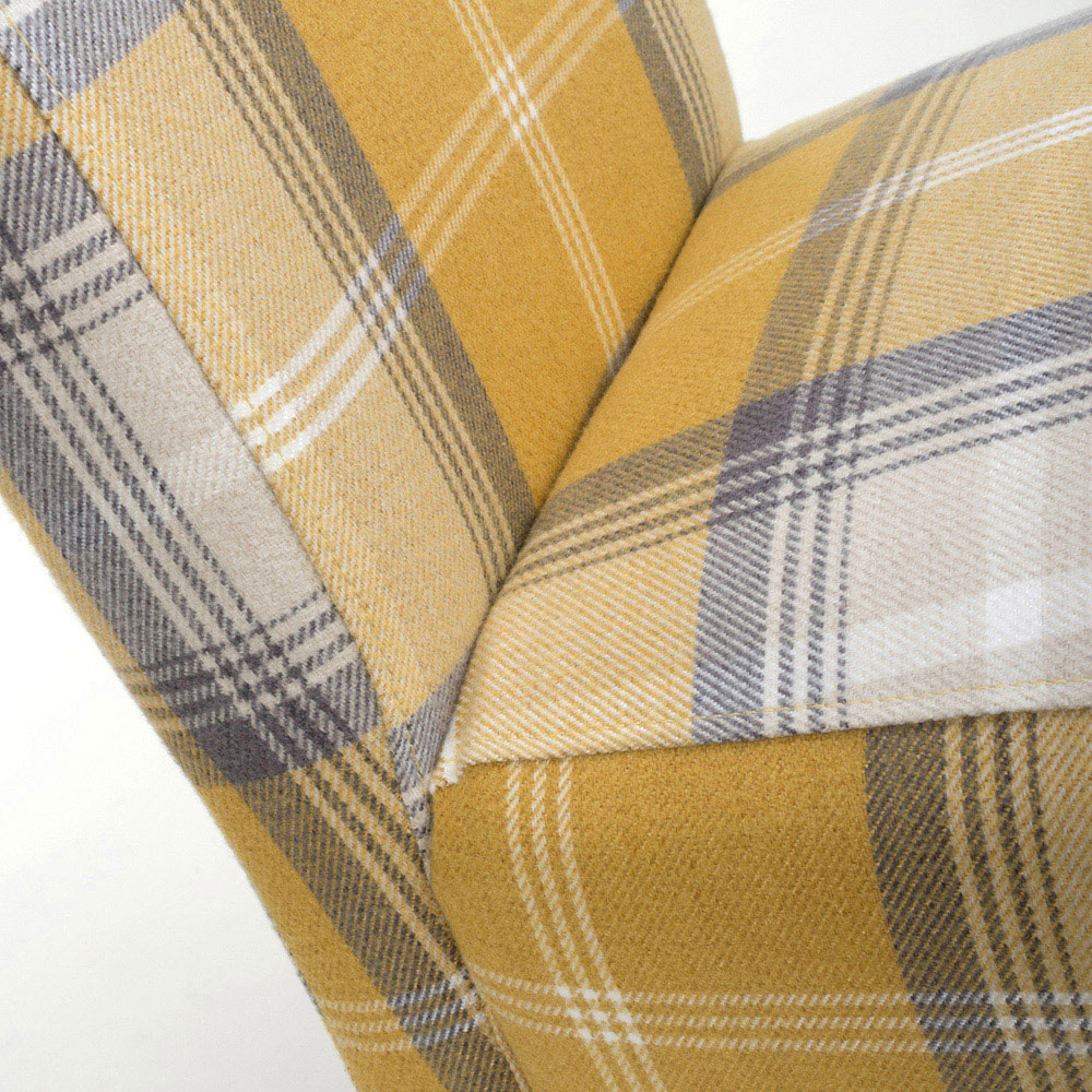 Karta Set of 2 Yellow Check Dining Chair Image 6