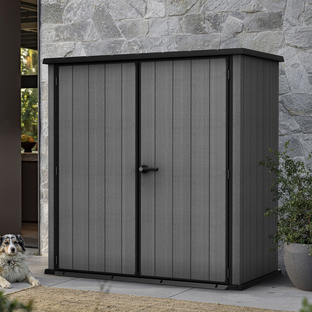 Keter Vertical XL 6 x 3.5ft Grey Garden Shed Image 7