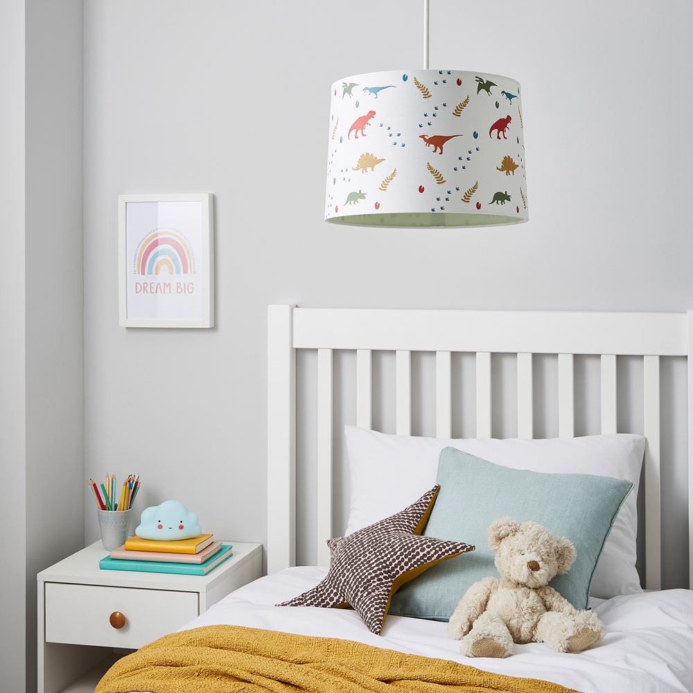Glow Easyfit White Glow in the Dark Jurassic Pendant Shade Image 5