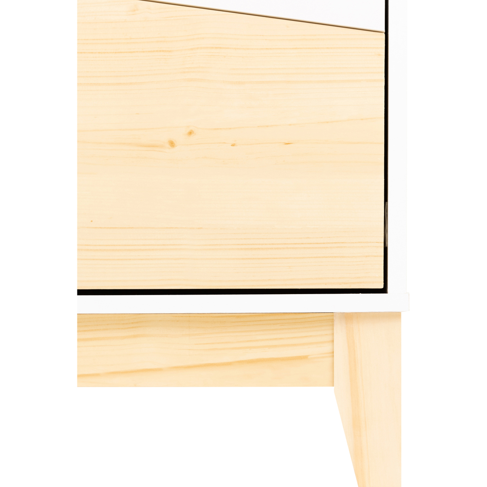 Seconique Cody 2 Door 4 Drawer White and Pine Effect Storage Unit Image 5