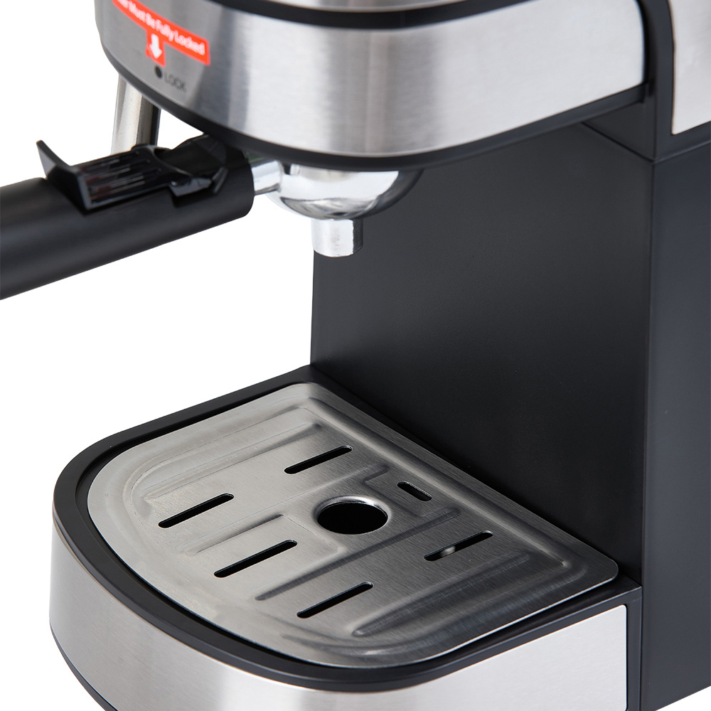 Living and Home EK020005 Silver 1.5L Espresso Machine with Steam Milk Frother 800W Image 4