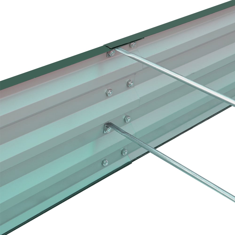 Living and Home Dark Green L Shaped Galvanised Steel Raised Garden Bed Image 4