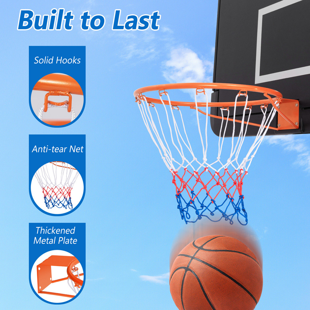 Costway Orange Heavy Duty Basketball Rim with Mounting Hardware 38cm Image 5