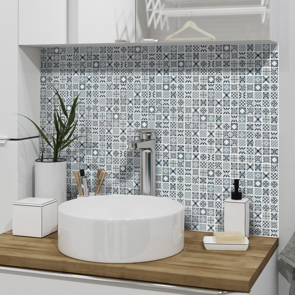 House of Mosaics 3D Spiro Micro Peel and Stick Mosaic Tile Sheet Image 1