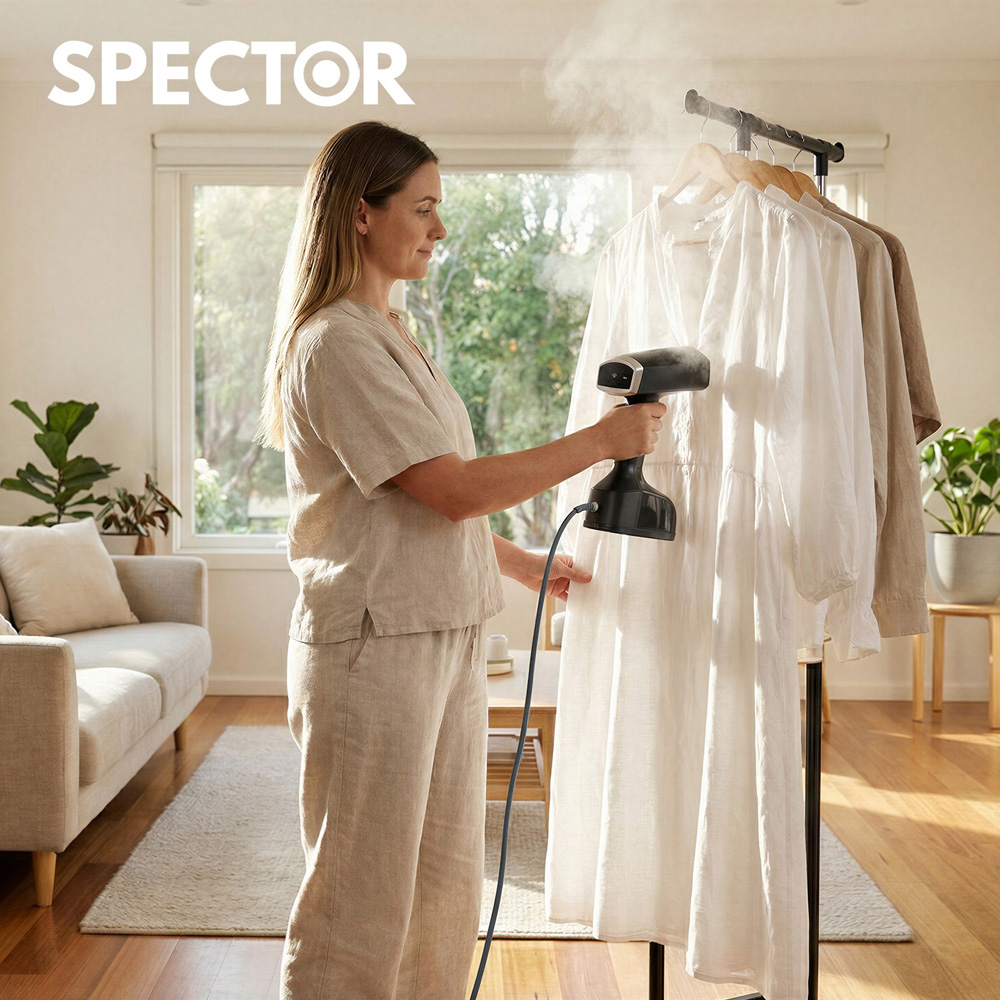 Spector SM2006-BK-UK Portable Handheld Fast Heat Garment Steamer with Measuring Cup 1800W Image 8