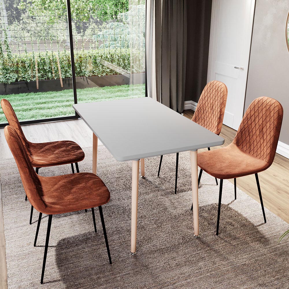 Vida Designs Luton Set of 2 Orange Dining Chairs Image 5