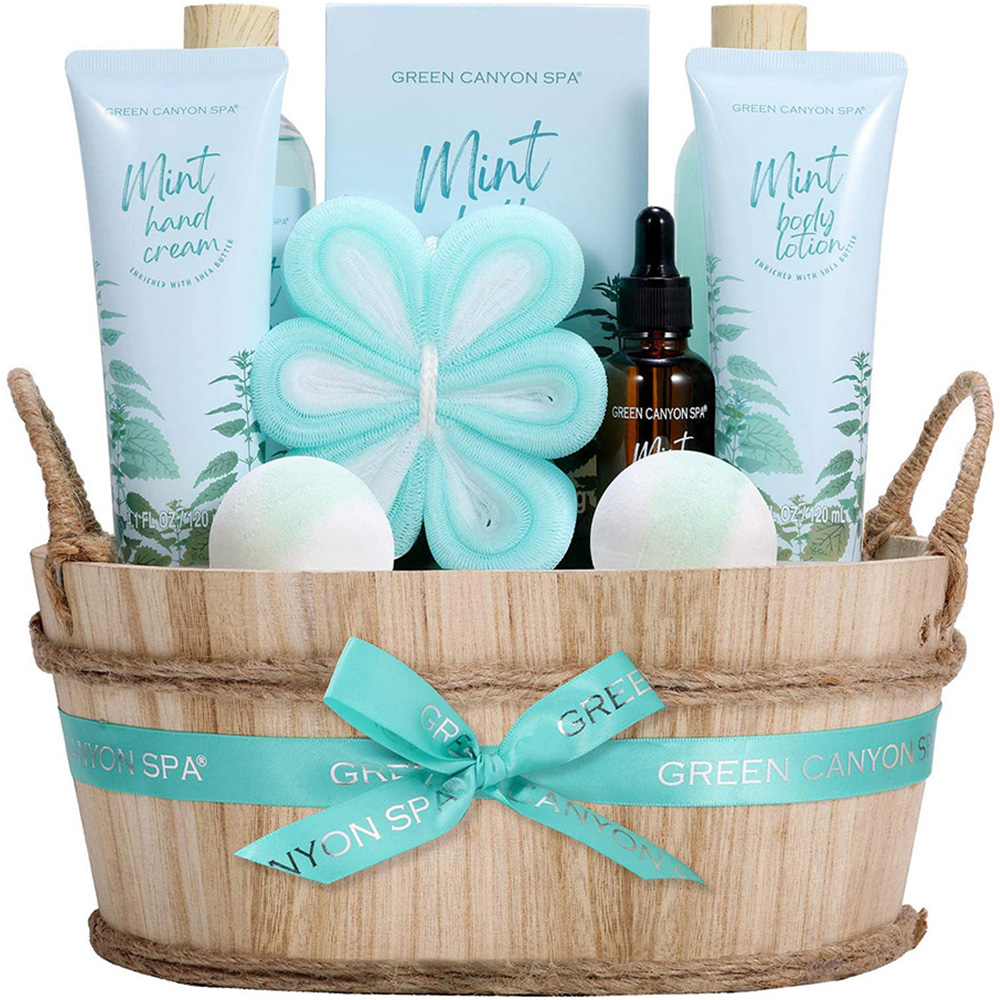 Living and Home 11 Piece Fresh Mint Bath Spa Gifts Set Image 1