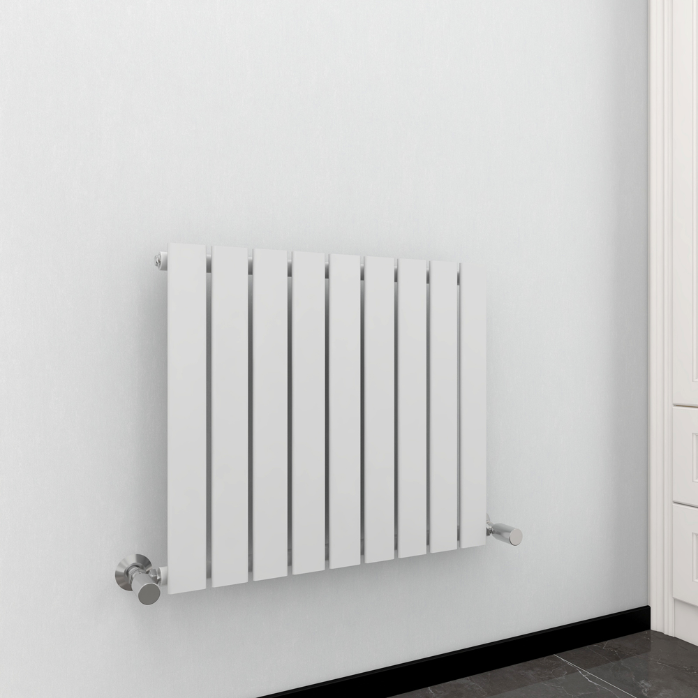 White 1961 BTU Single Flat Panel Vertical Column Radiator 600 x 612mm Image 2