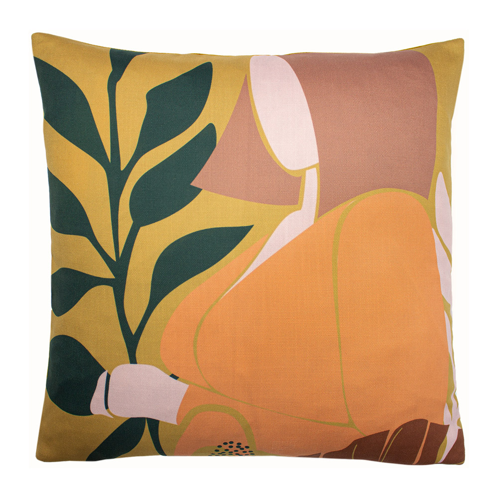 furn. Alma Multicolour Botanical Cushion Image 1