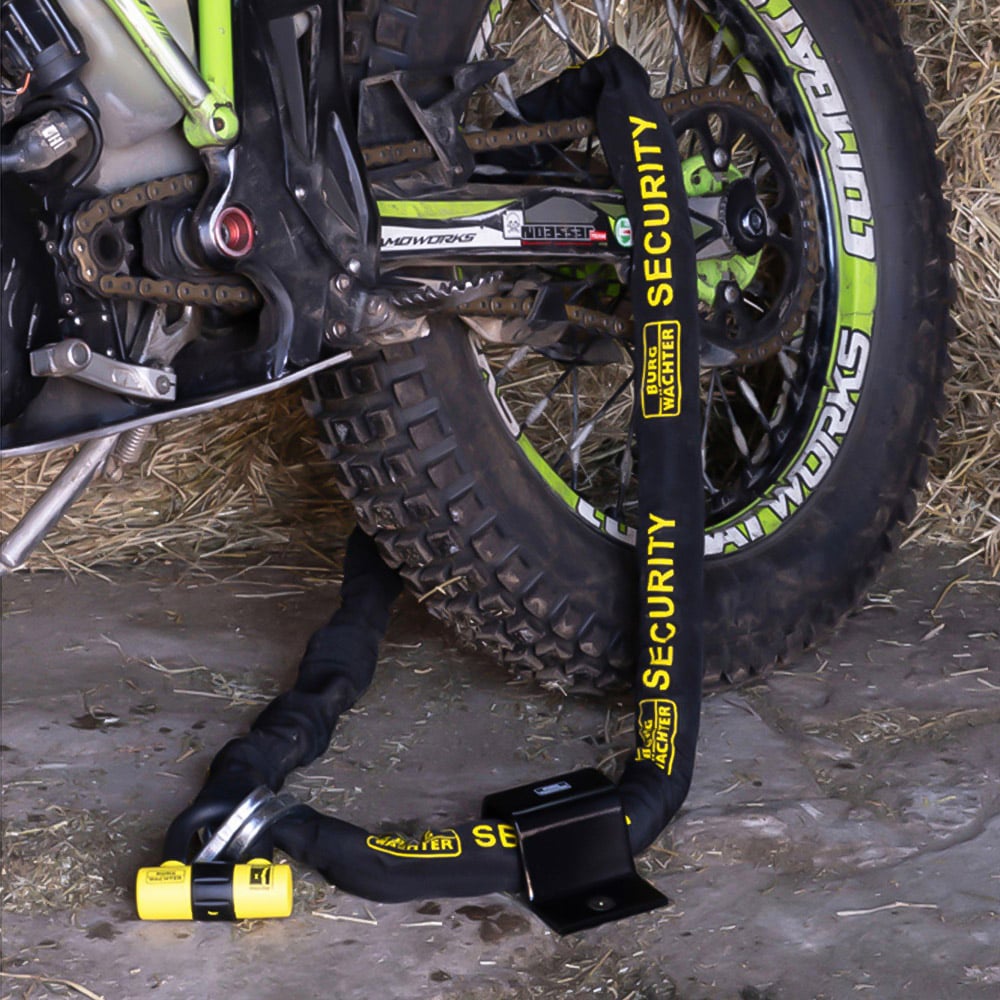 Burg-Wachter 12mm x 1m Sold Secure Gold Motorbike Chain and U-lock Kit Image 2
