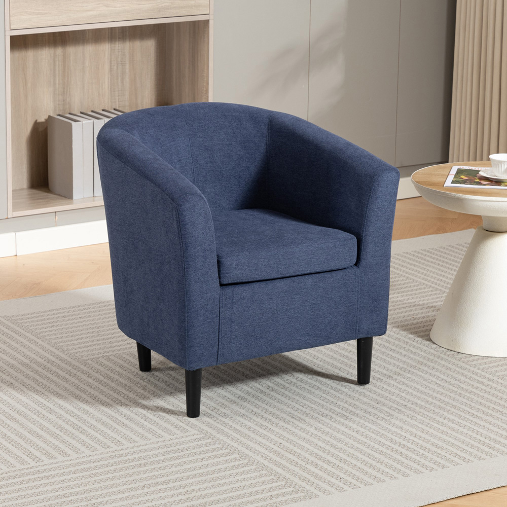 Artemis Home Beulah Denim Fabric Accent Chair Image 7