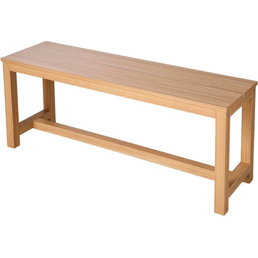 Living and Home 6 Seater 120-160cm Extendable Dining Bench Set Original Wood Image 3