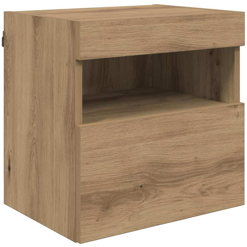 vidaXL LED Artisanal Oak TV Wall Unit Image 6