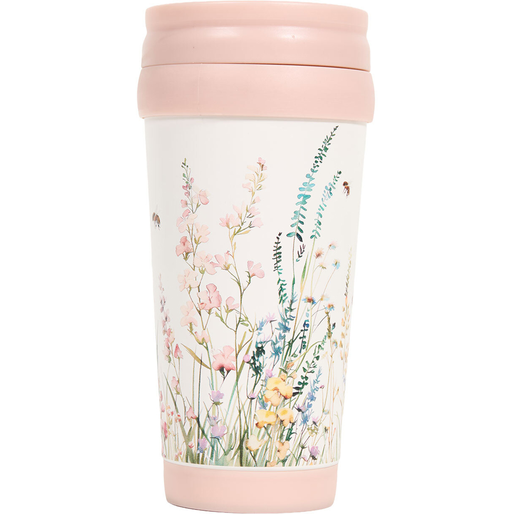 Floral Bees Travel Mug Ivory Image 3