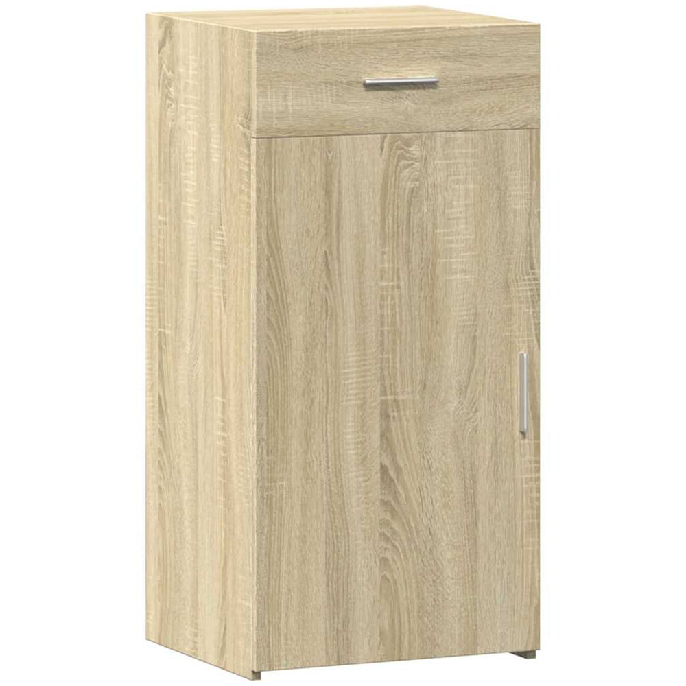 vidaXL Single Door Single Drawer Sonoma Oak Sideboard Image 2
