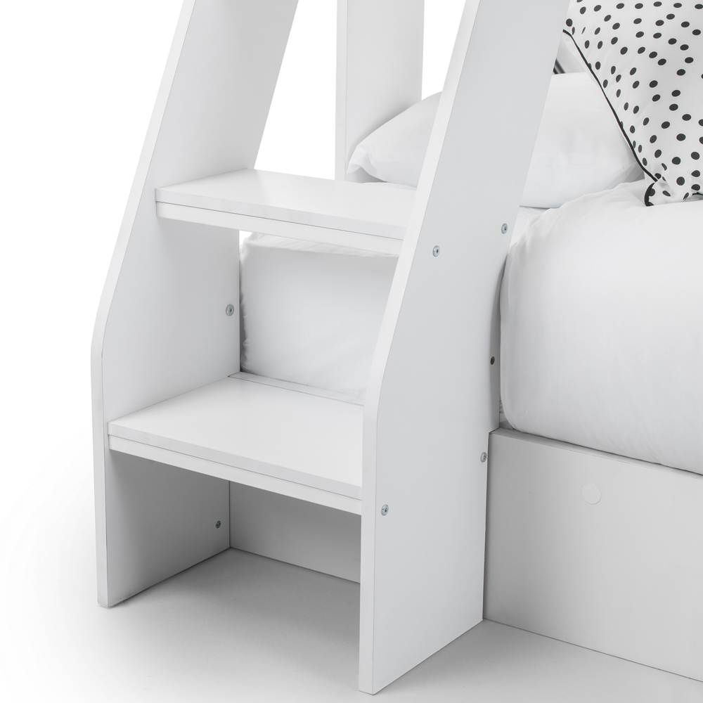 Julian Bowen Orion Triple Sleeper White Single Drawer Bunk Bed Image 7