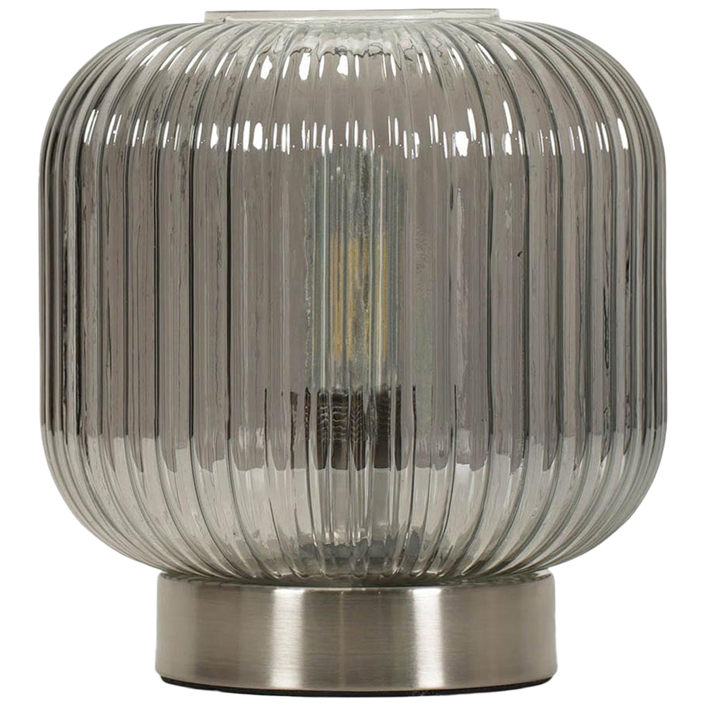 ValueLights Monroe Smoked Glass Table Lamp Image 1