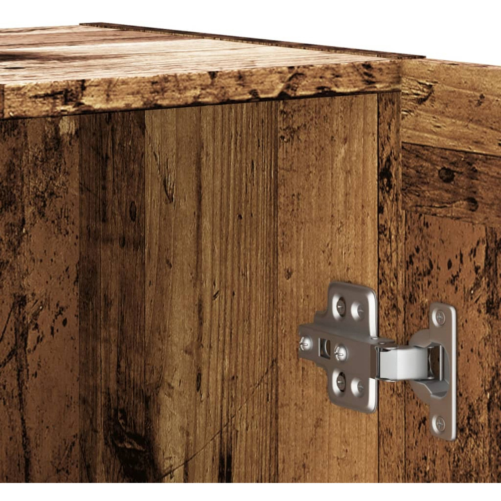 vidaXL 2 Door 2 Open Shelf Old Wood Sideboard Image 8