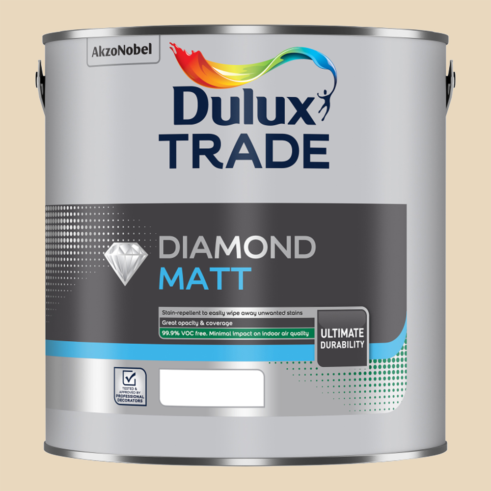 Dulux Trade Ivory Walls and Ceilings Diamond Matt Paint 2.5L Image 2