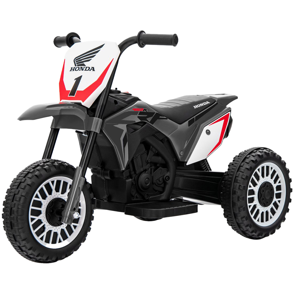 Costway Kids Grey Honda Licensed Ride On Motorbike with Horn and Anti-Slip Handlebars 6V Image 1