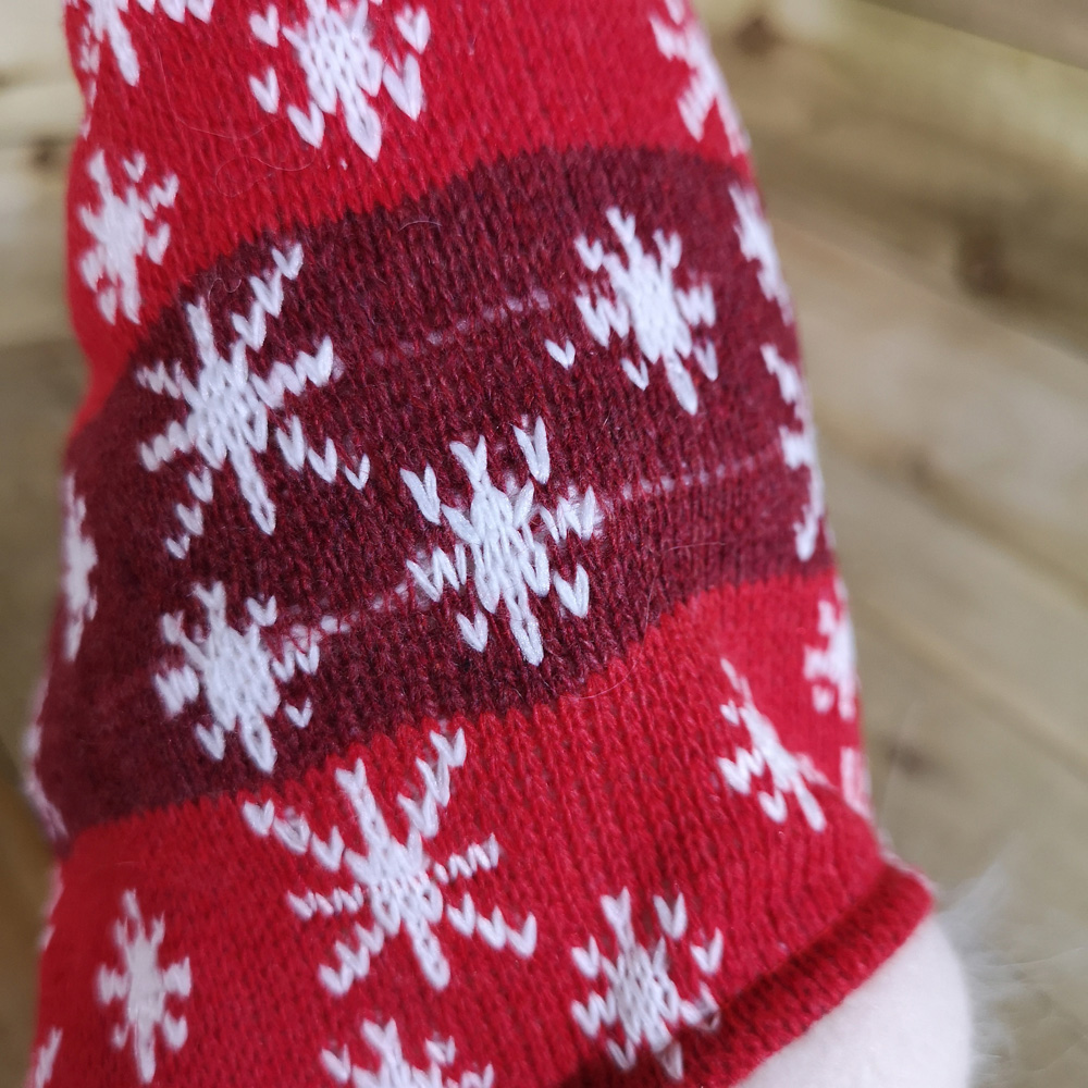 Samuel Alexander Red Snowflake Sitting LED Gonk Christmas Decoration 66cm Image 4