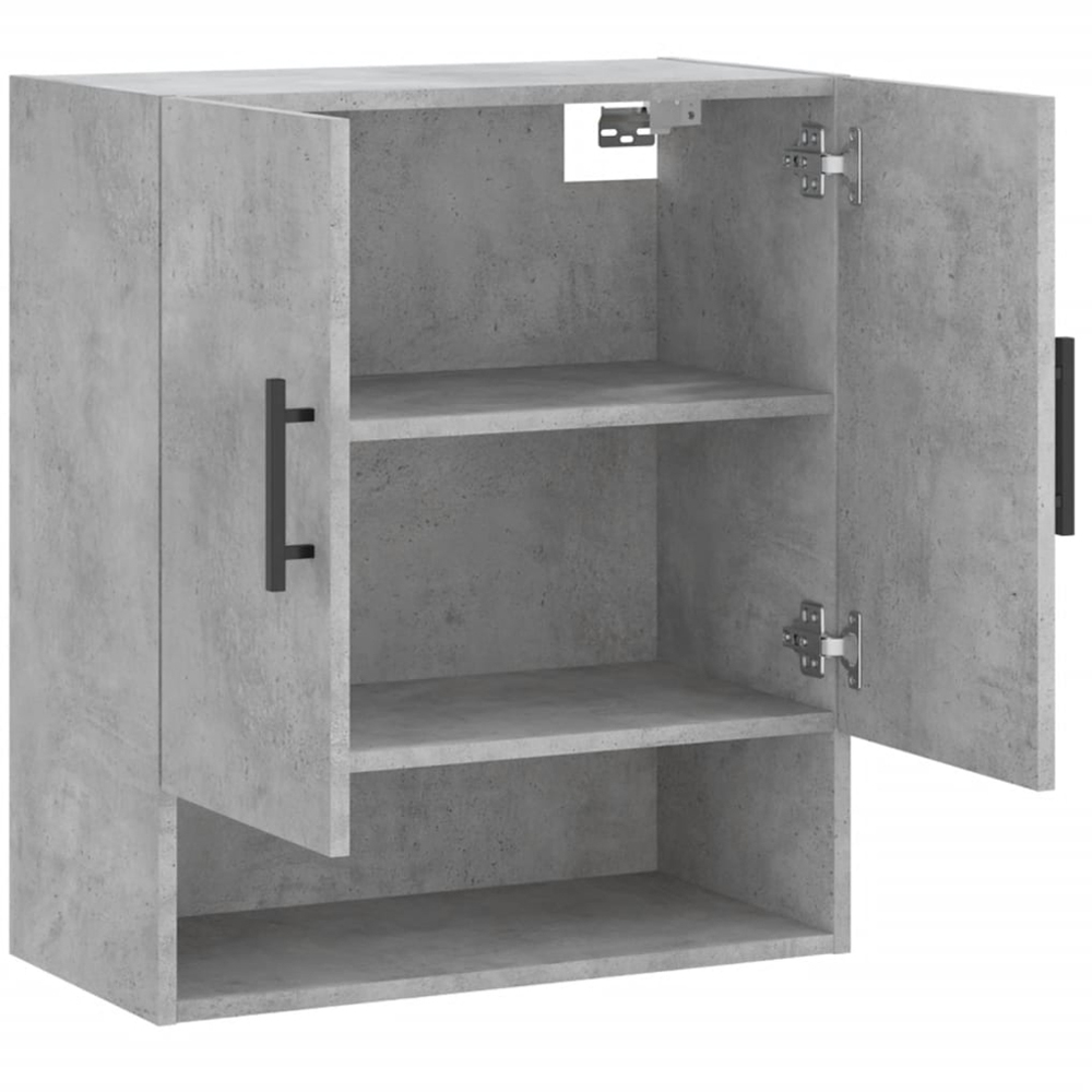 vidaXL 2 Door Single Shelf Concrete Grey Wall Cabinet Image 6