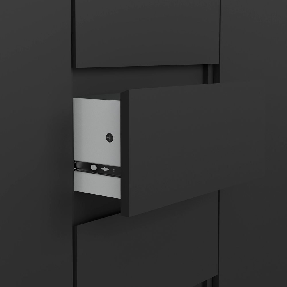 Florence 2 Door 4 Drawer Black Matt Sideboard Image 5