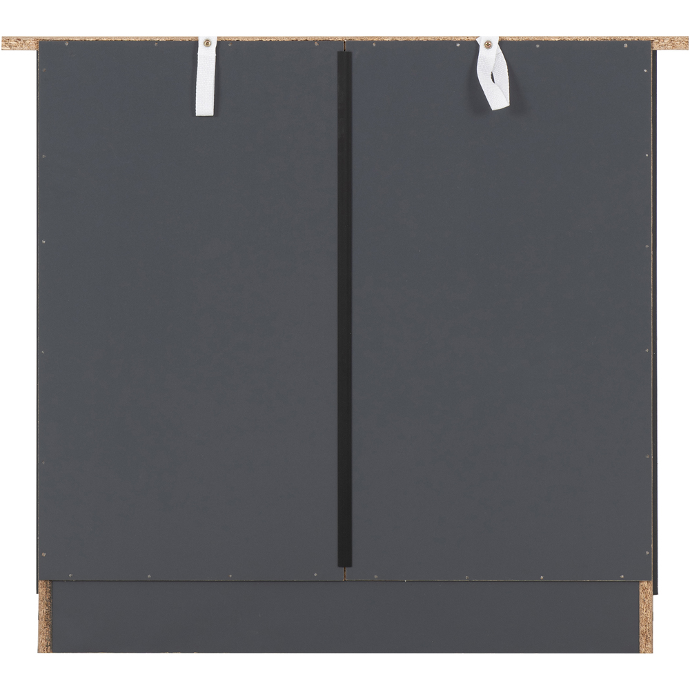 Seconique Portland 3 Drawer Grey and Oak Effect Chest of Drawers Image 6