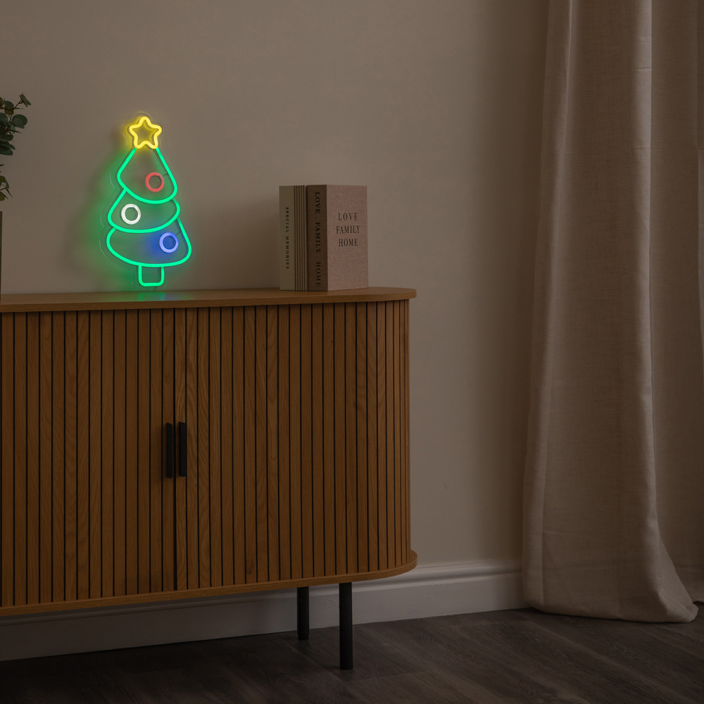 Samuel Alexander Multicolour LED Light-Up Neon Christmas Tree 40cm Image 9