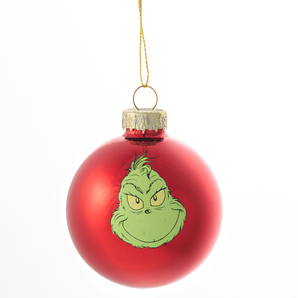 Pack of 4 Mini Grinch Baubles Image 4