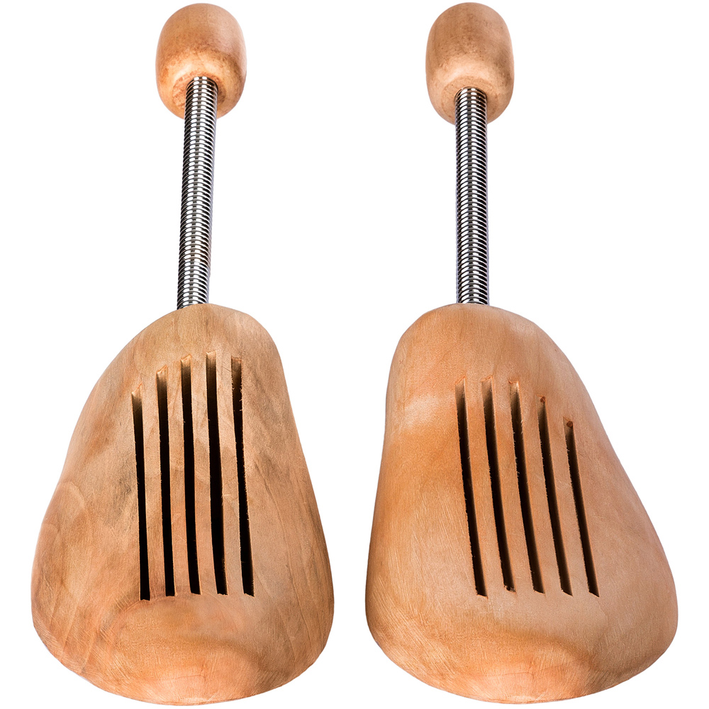tectake Lotus Wood Spiral Spring Shoe Stretcher Pair EU Size 39-41 Image 3