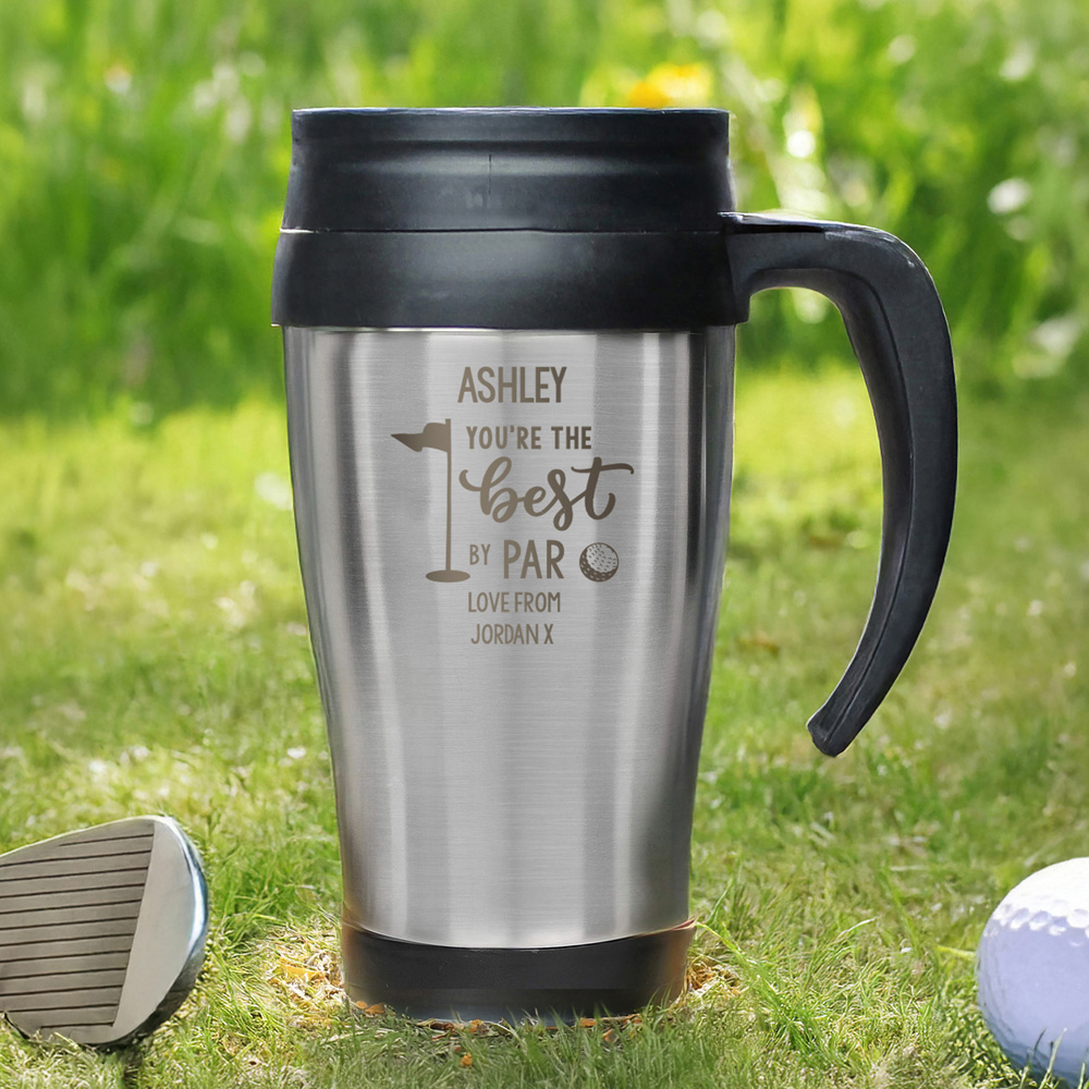 Personalised Memento Company Personalised Best By Par Insulated Travel Mug 400ml Image 3