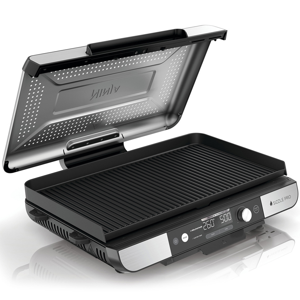 Ninja Sizzle Pro XL GX101UK Silver and Black Grill and Flat Plate Image 2