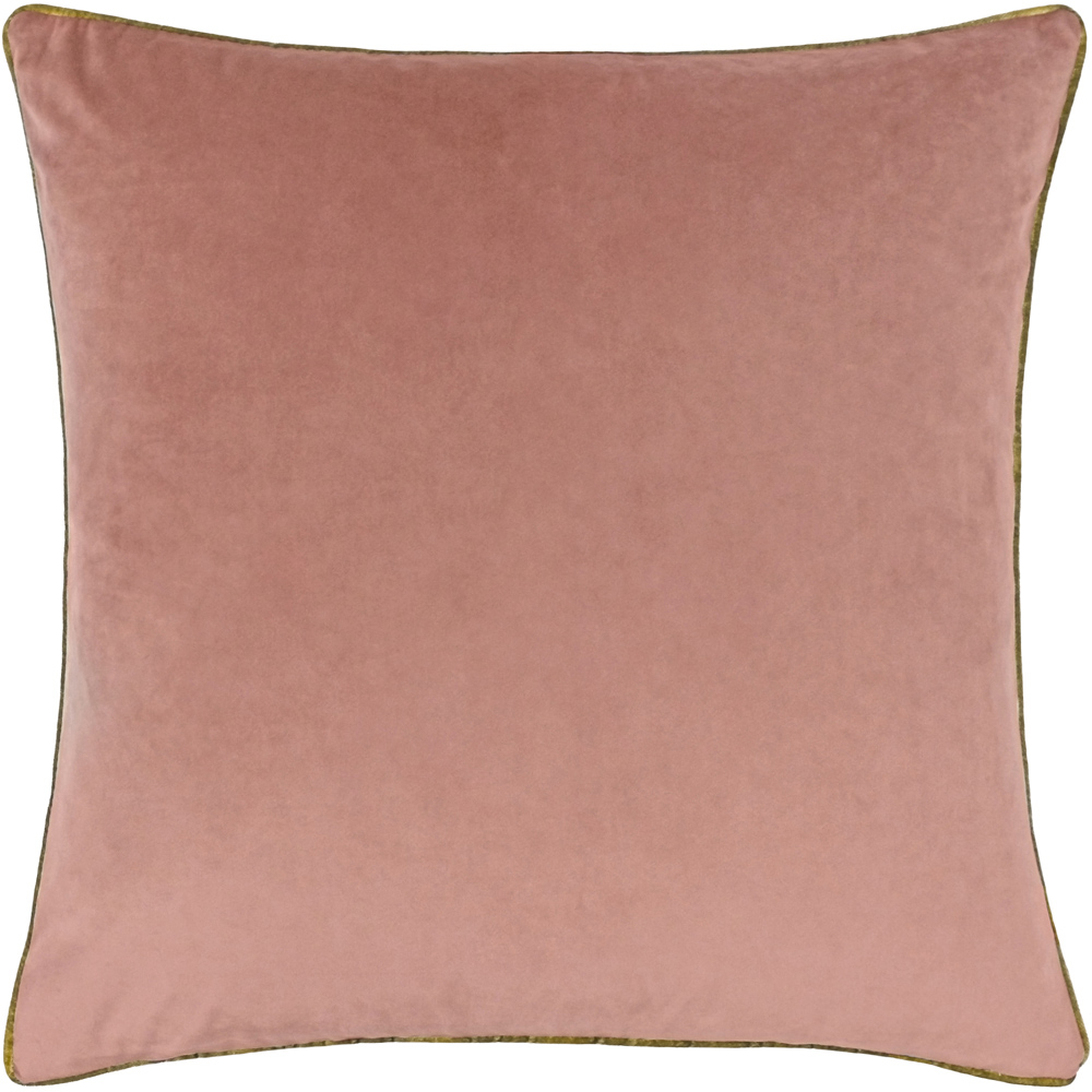 Furn Meridian Blush and Gold Velvet Cushion 45 x 45cm Image 1